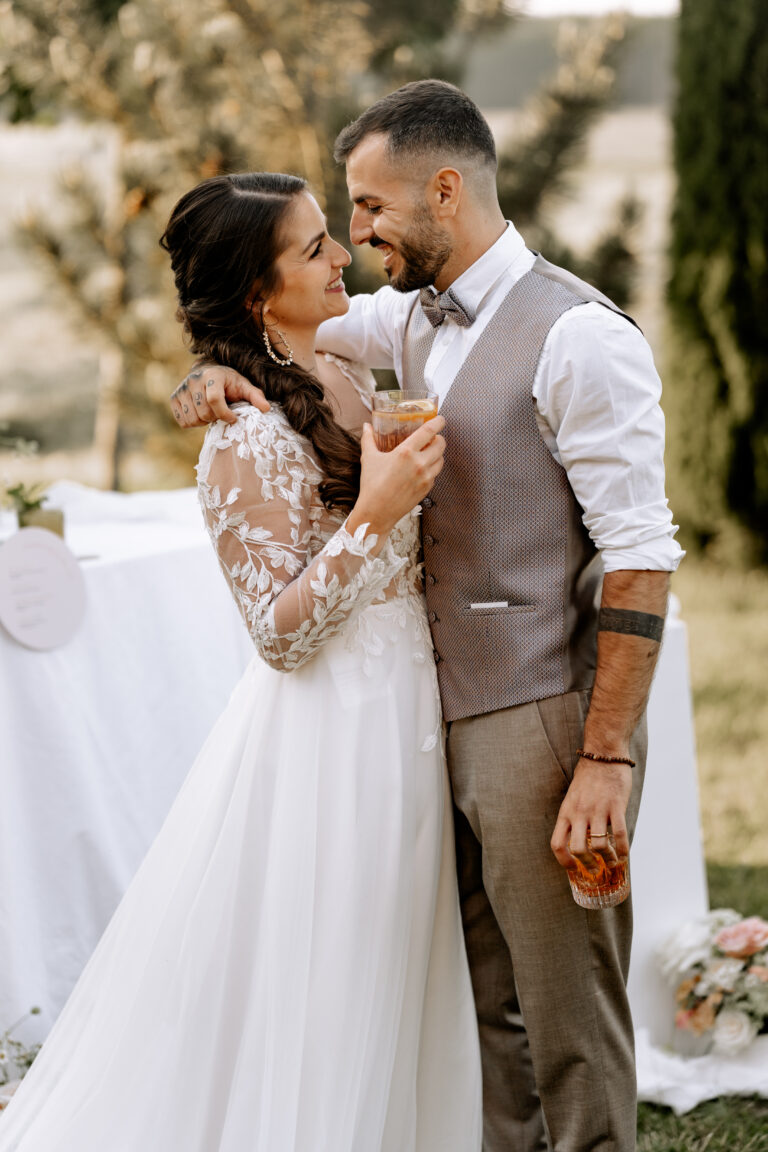rosé summer wedding