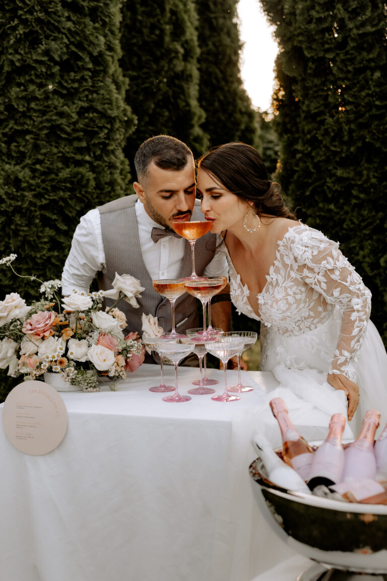 rosé summer wedding